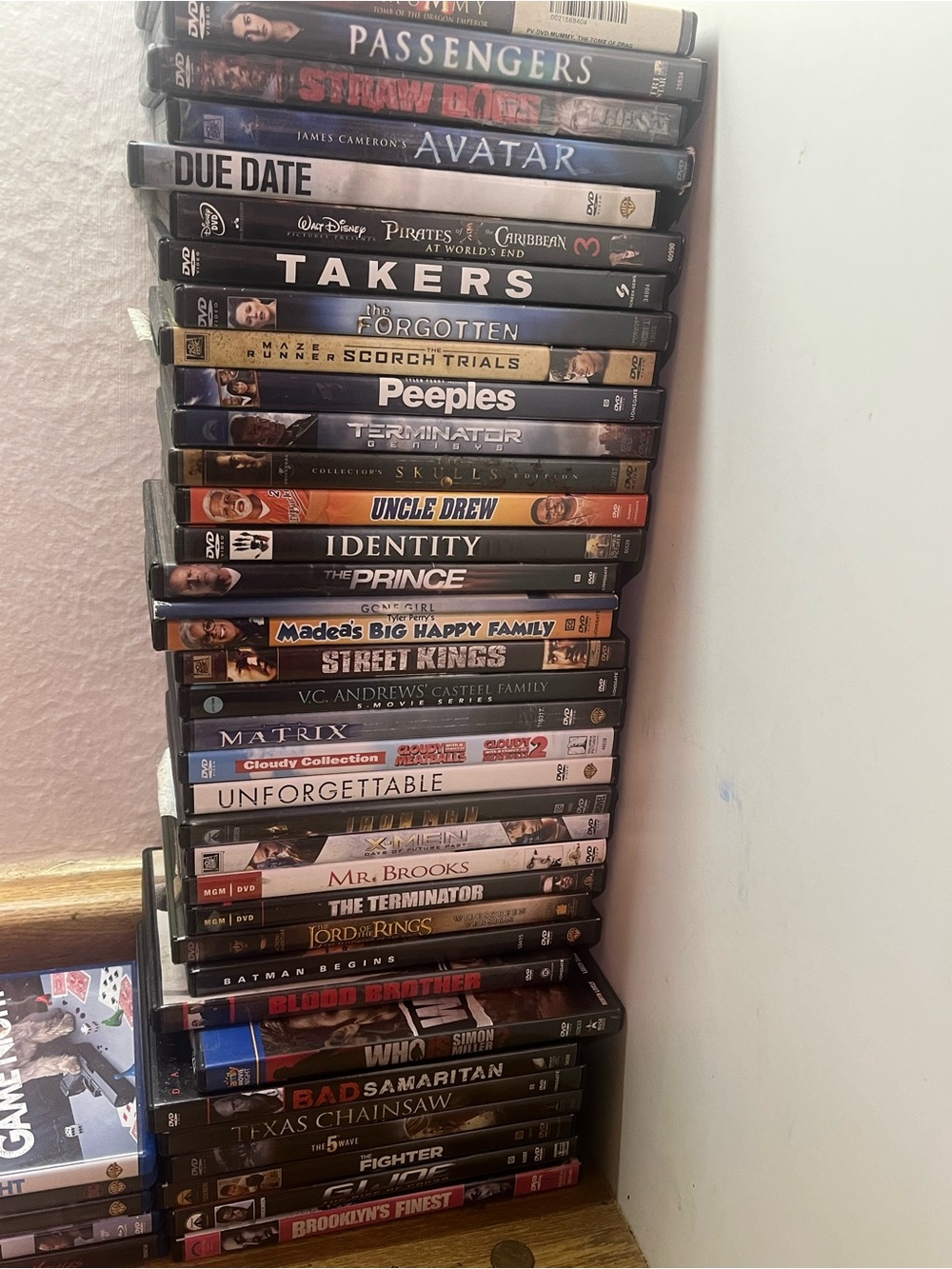 Stackable Black DVD Case Organizer Tower - Home Storage & Organization